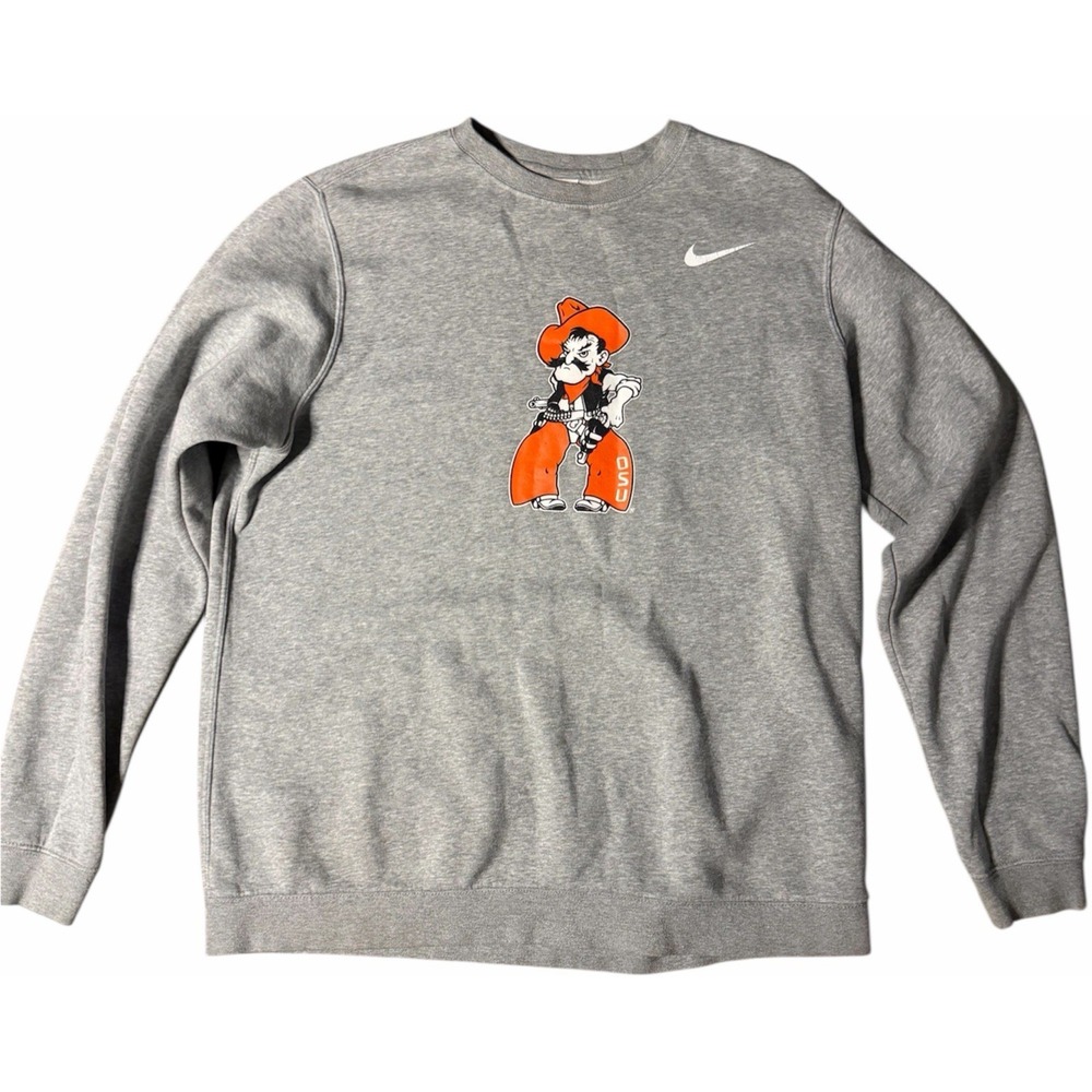 Nike Grey OSU "TUFF" Logo Long Sleeve Crewneck Sweatshirt Size L Great Condition